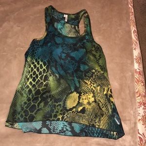 Snakeskin print tank